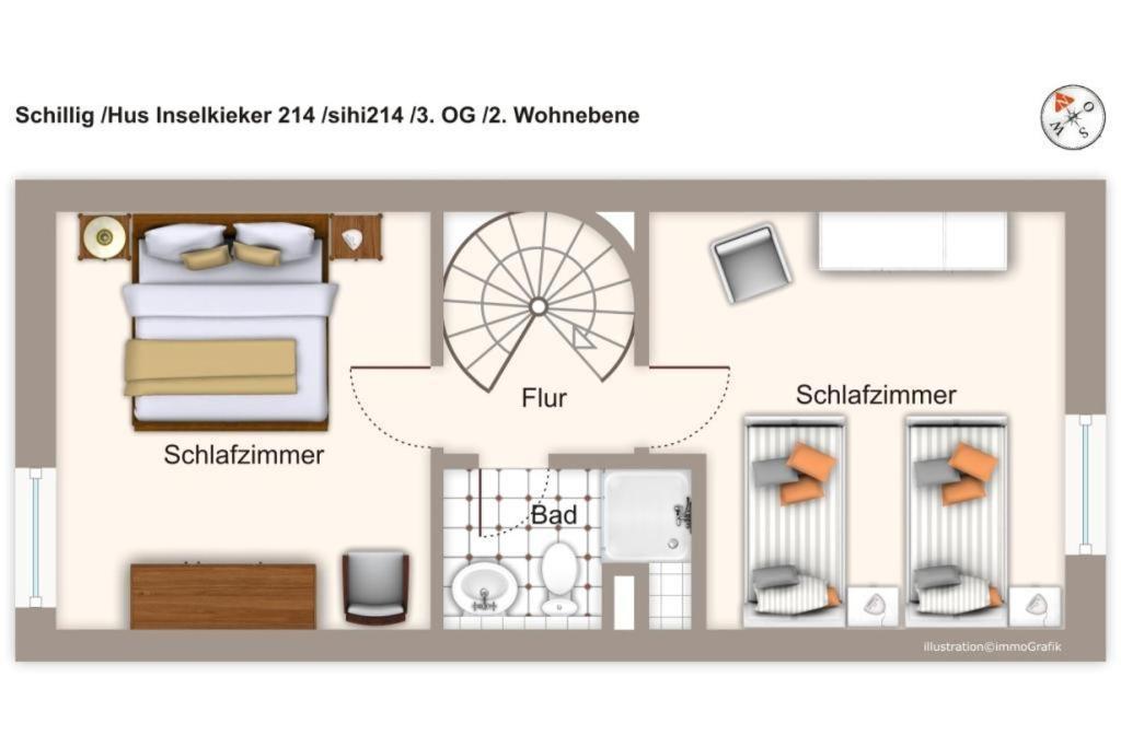 Hus Inselkieker Hus Inselkieker 214 Lägenhet Schillig Exteriör bild